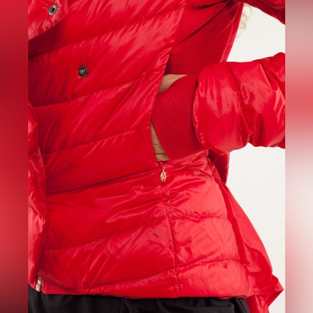 lululemon athletica Vibrant Red Quilted Puffer Jacket - Picture 3 of 16